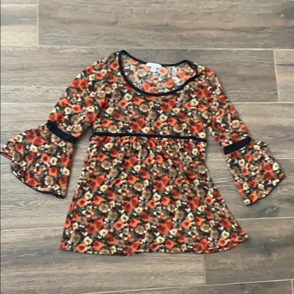 Dress barn baby doll bell sleeve top XL